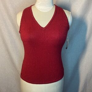 INC Red sequin tank top. Size M. New.